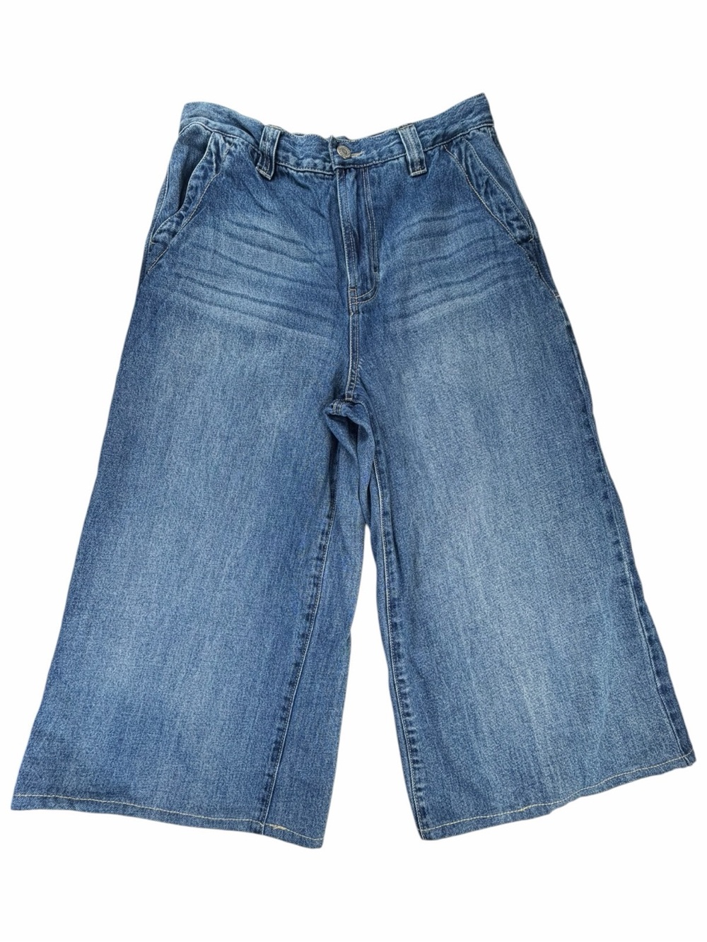 Habitual Women’s High-Waist Wide-Leg Bermuda Denim Shorts Size 6/28